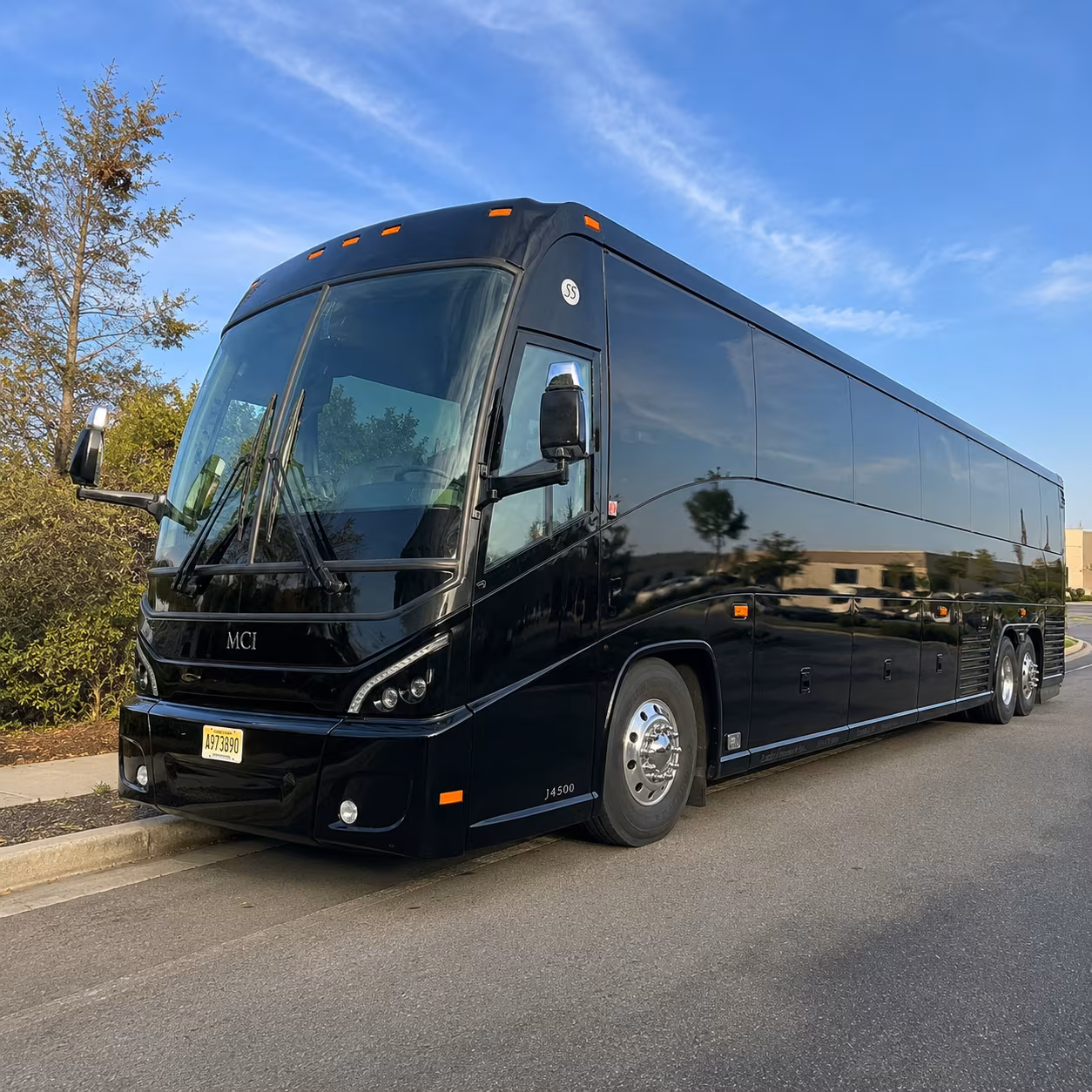 pasadena charter bus rental exterior