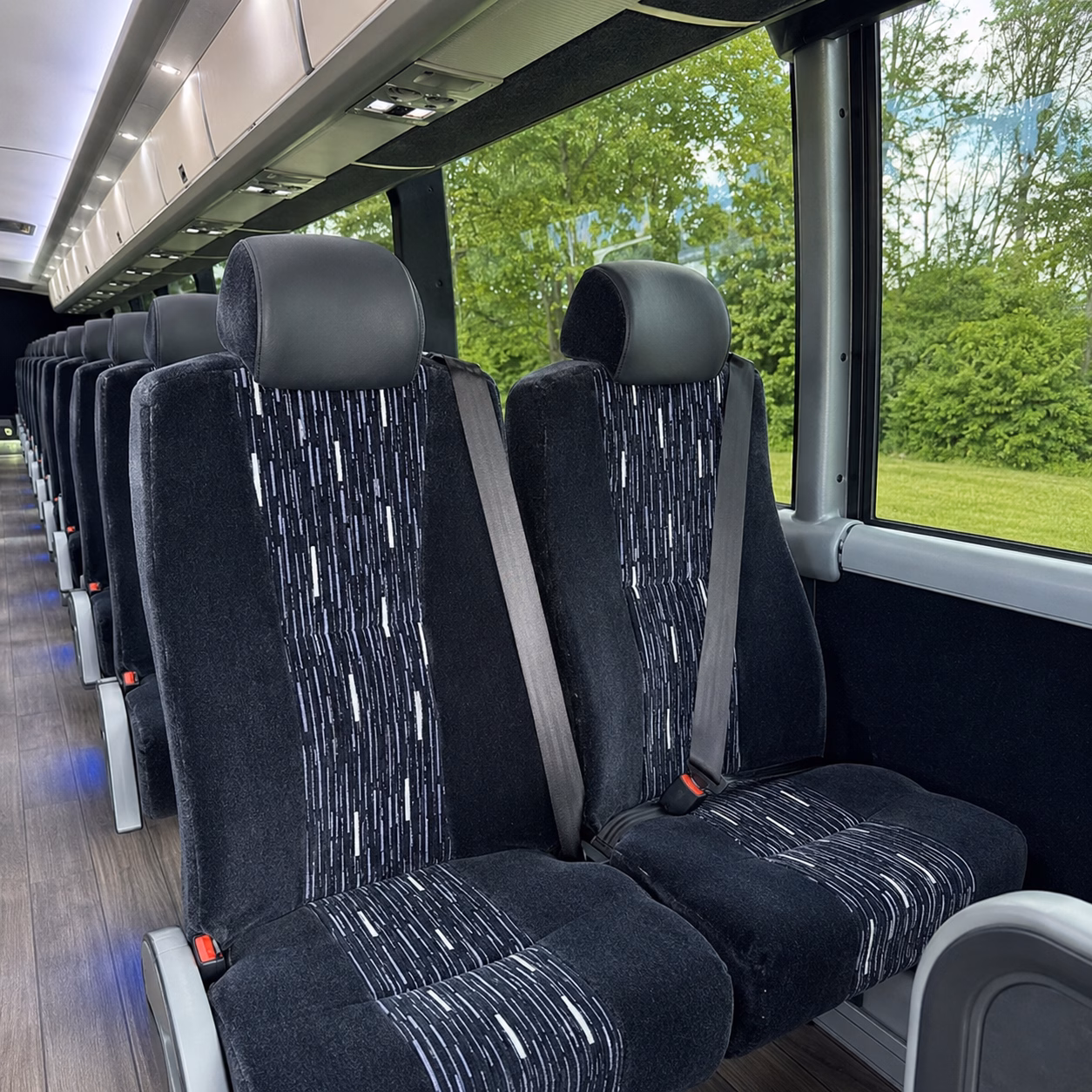 pasadena charter bus rental inside