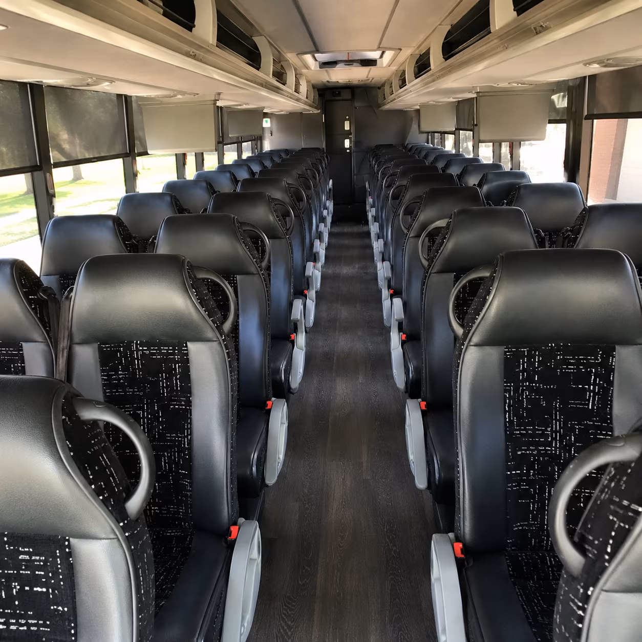 pasadena charter bus rental interior